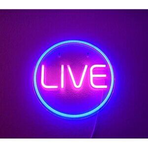 New LIVE Neon Signs - LED Live On Air Neon Lights for Twitch, Tiktok